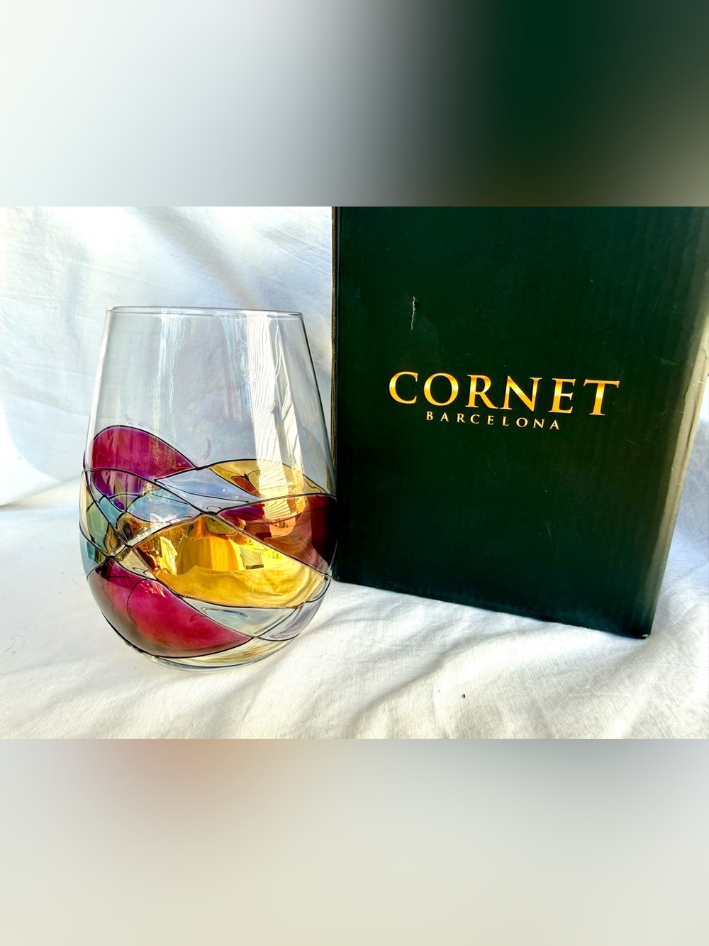 Cornet Barcelona hand blown stemless wine glass